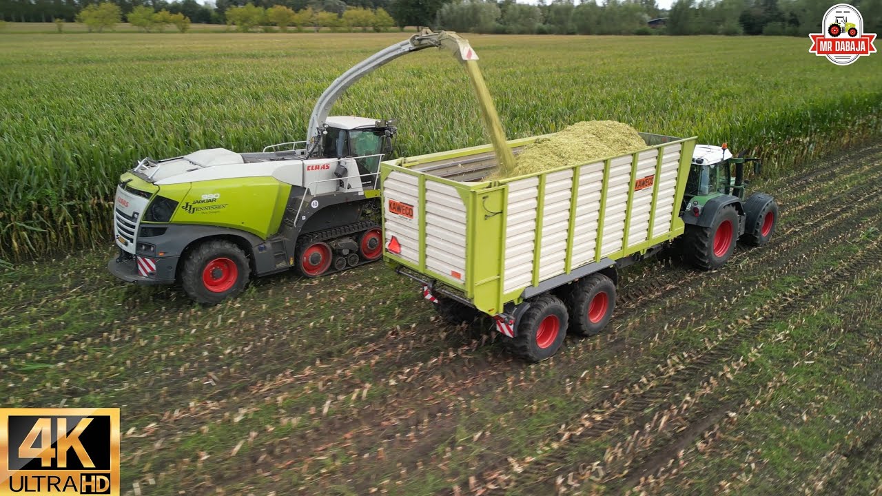 part 4 Cornharvest 2023 +dronefootage Jennissen Claas jaguar 990 terra trac 900 orbis+3 fendt+kaweco