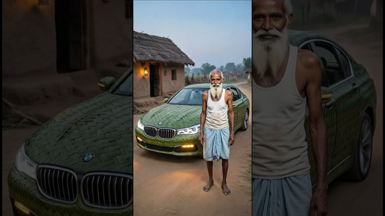 Indian Farmer Made a Car from Palm Leaves | Amazing Village Innovation #ai #aishorts