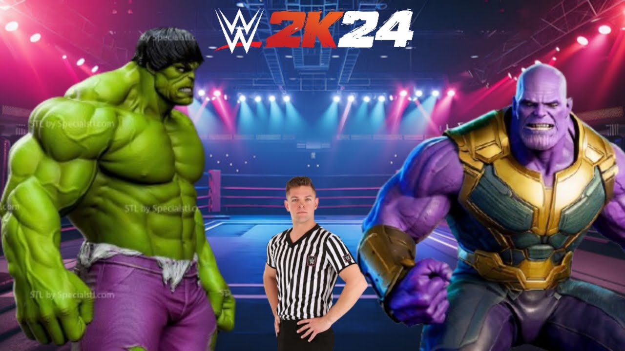 WWE 2K24 HULK VS THANOS MATCH GAMEPLAY IN XBOX SERIES S #VIRALVIDEO #WWE2K24