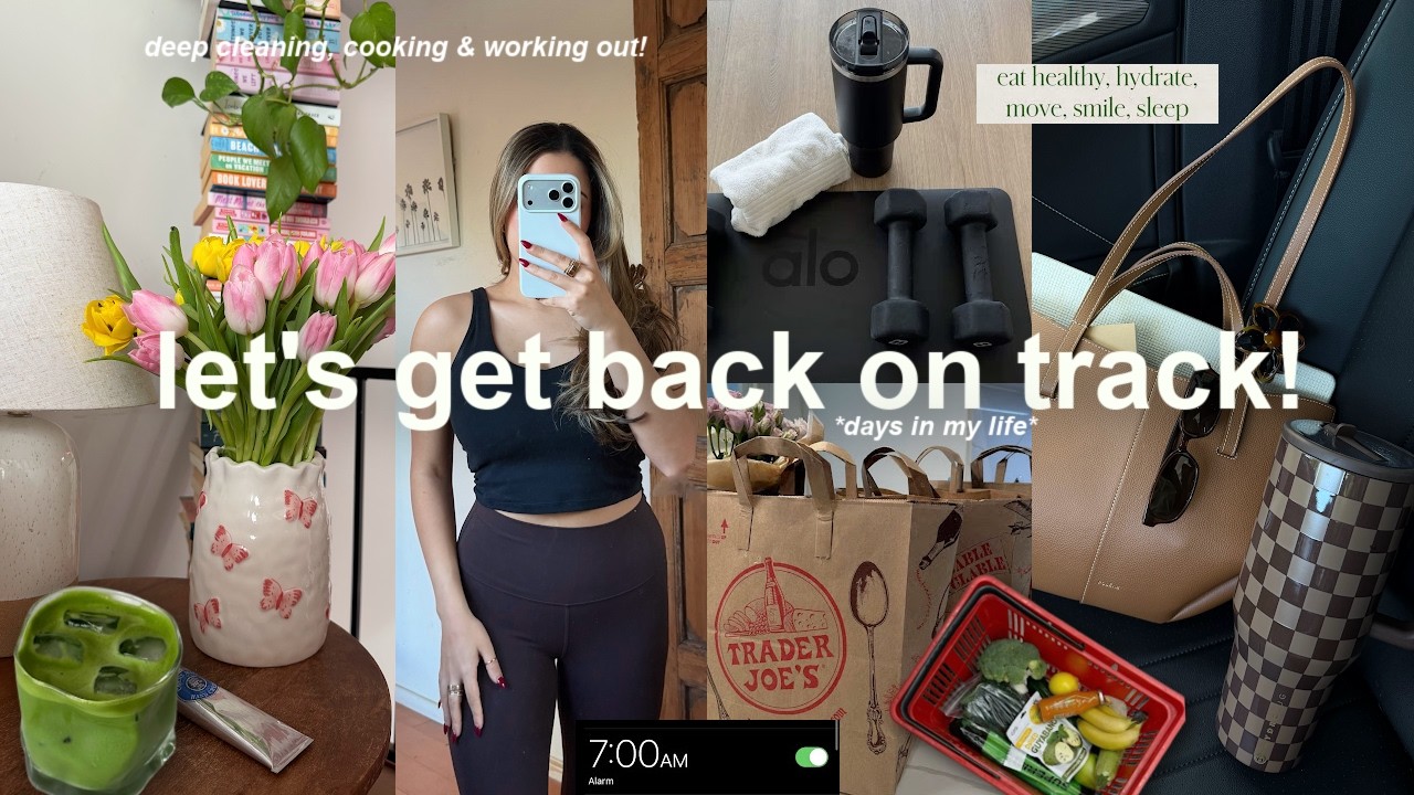 LET'S GET BACK ON TRACK!🧺 productive morning routine, self care, deep cleaning & cooking!