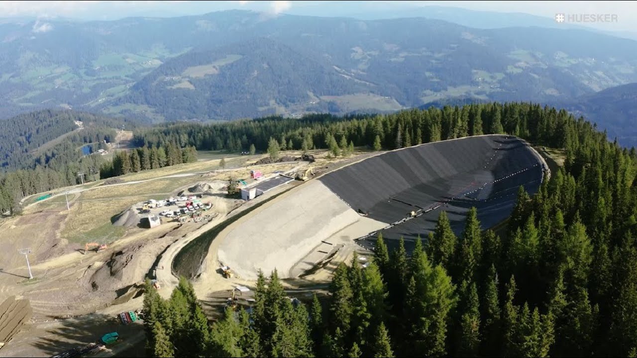 Speicherseebau mit geosynthetischem Abdichtungssystem