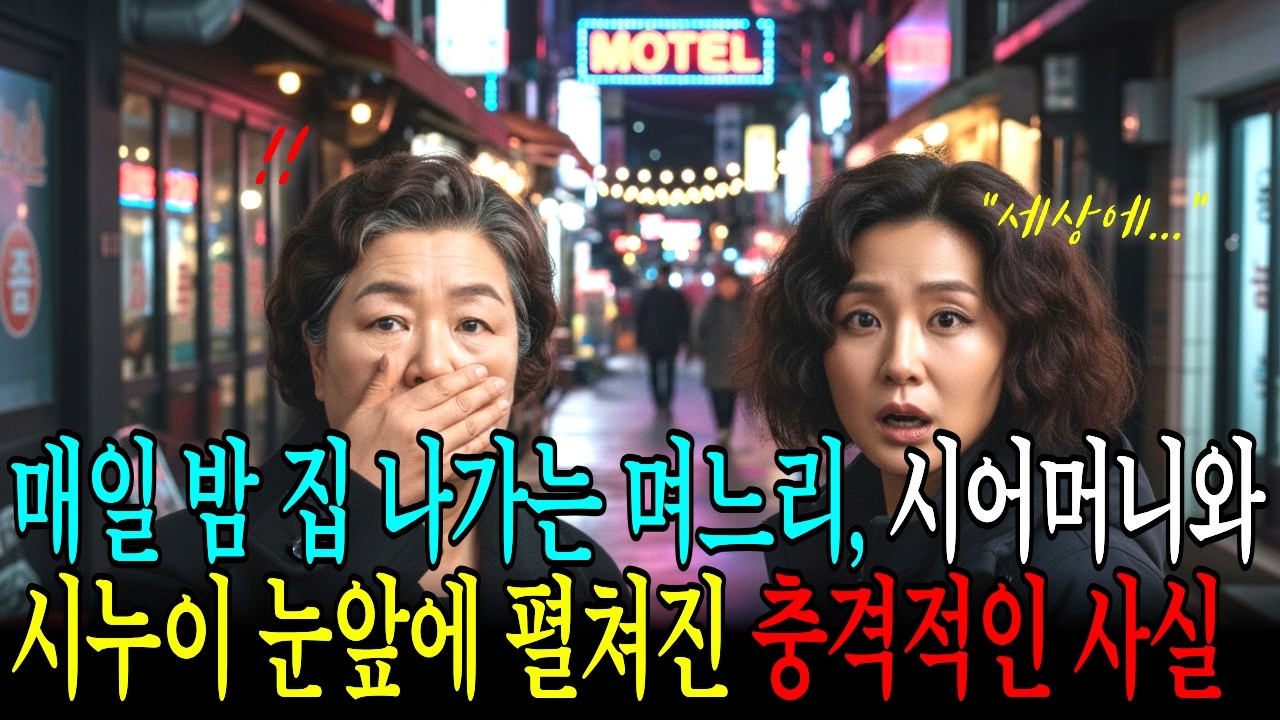 매일 밤 몰래 집 나가는 며느리, 뒤를 밟은 시어머니와 시누이 눈앞에 펼쳐진 충격적인 진실? #인생사연 #감동사연 #노후사연 #가족이야기 #며느리사연 #시어머니사연  #라디오드라마