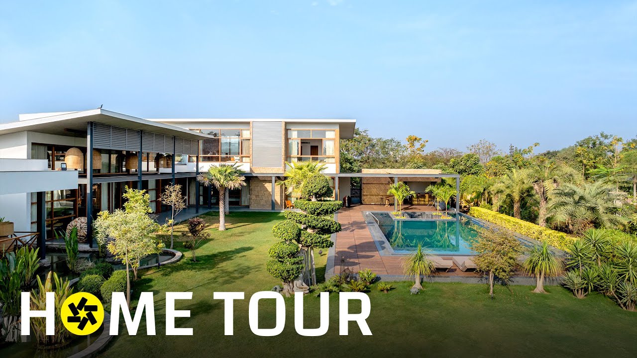 This 15,000 sq.ft. Ahmedabad Home Celebrates Nature and Courtyards (House Tour)