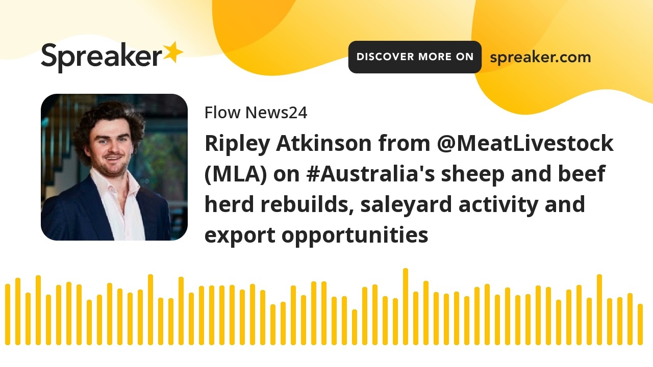 Ripley Atkinson from @MeatLivestock (MLA) on #Australia's sheep and beef herd rebuilds, saleyard act