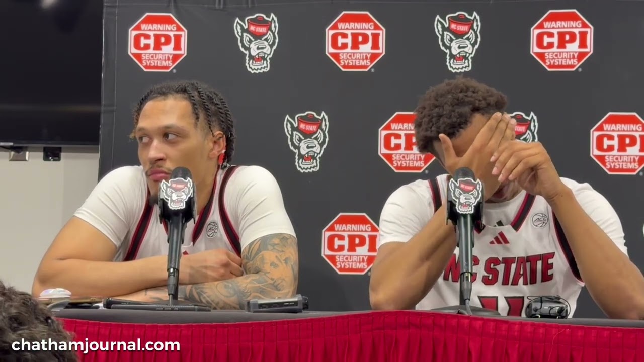 NC State basketball players after loss to Duke - 3.2.26