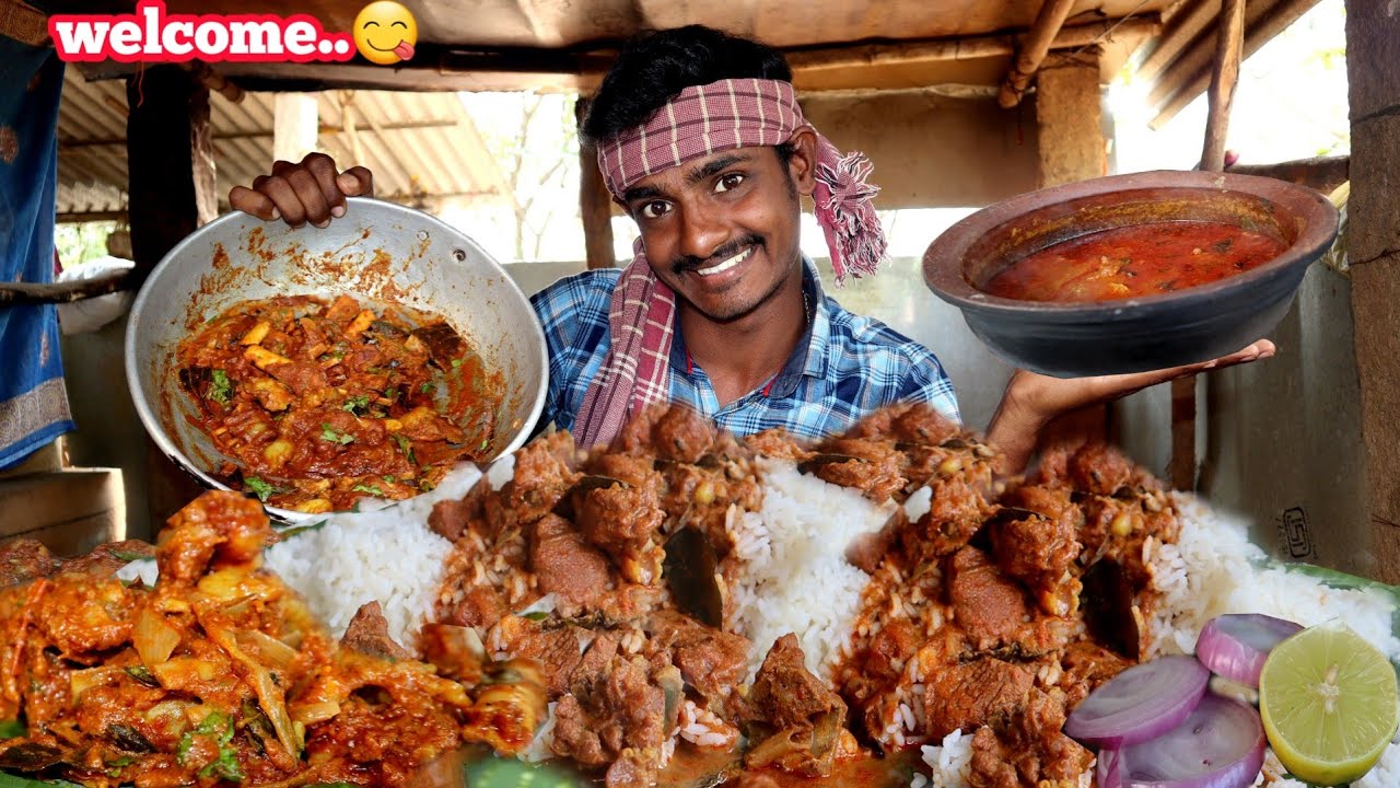 MUTTON BONE MARROW and WHITE RICE EATING CHALLENGE|mutton nalli eating|asmr and mukbang eating