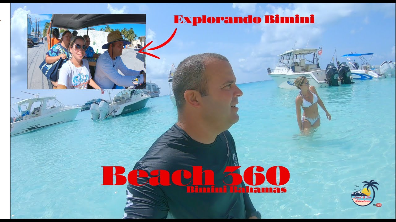 Explorando Bimini En Golf Cart / Beach 360