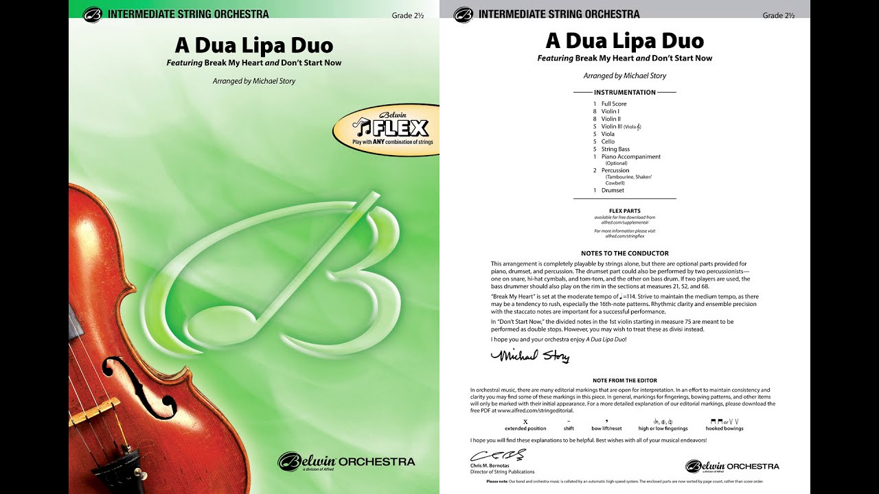 A Dua Lipa Duo, arr. Michael Story – Score & Sound