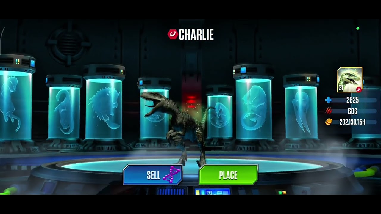 UP TO LV 40 CHARLIE AND UP TO LV 40 GHOST IN JURASSIC WORLD THE GAME