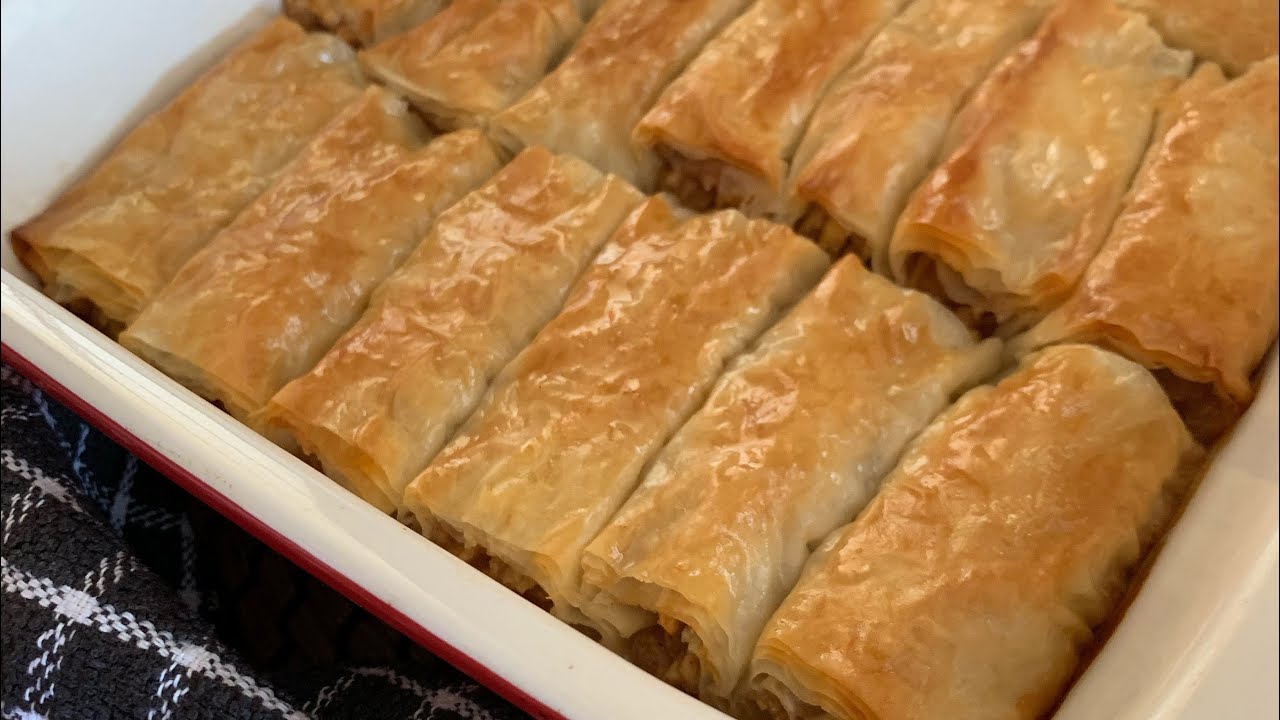 Яблочный пирог с тестом фило 🍎 очень вкусно