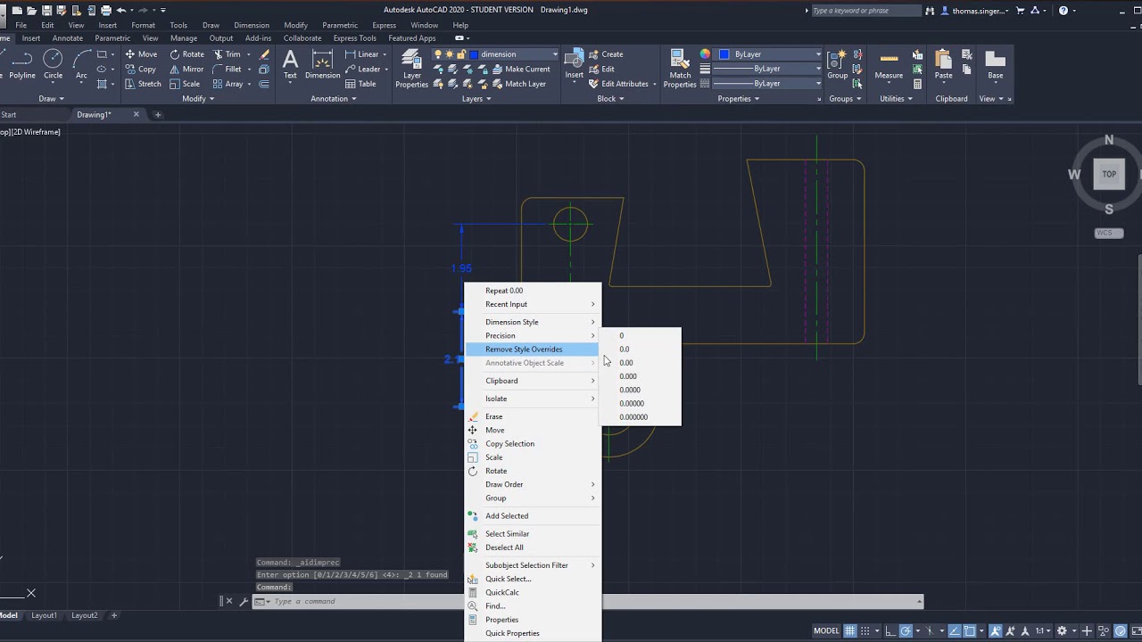 AutoCAD 2020 dimensioning basic