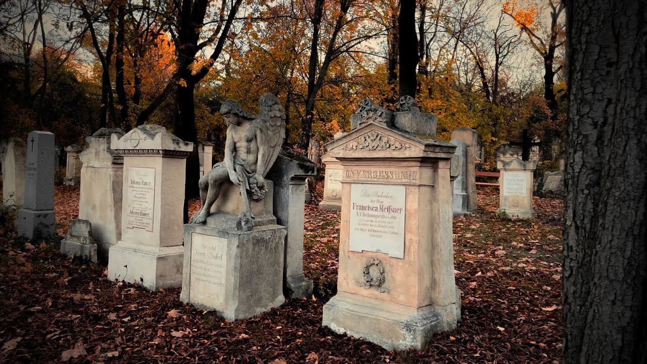 Vienna Walk Biedermeier Cemetery of St. Marx (Friedhof St. Marx ), October 2022 | 4K HDR