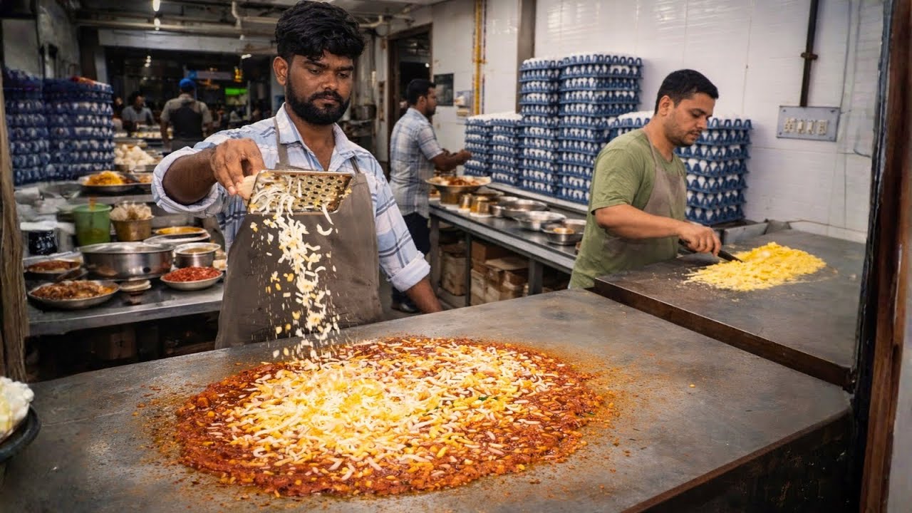 Inside a Busy Egg Kitchen | Giant Tawa Egg Dishes Made Non-Stop