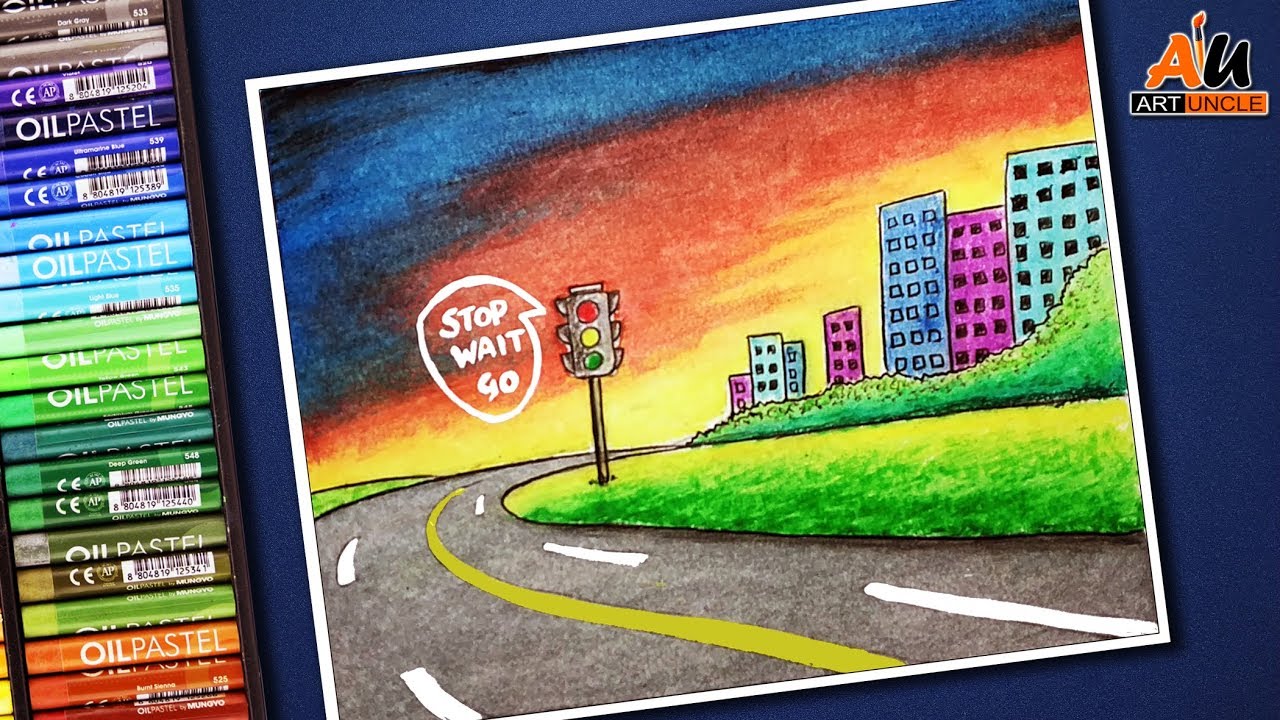 HOW TO DRAW ROAD SAFETY | STEP BY STEP