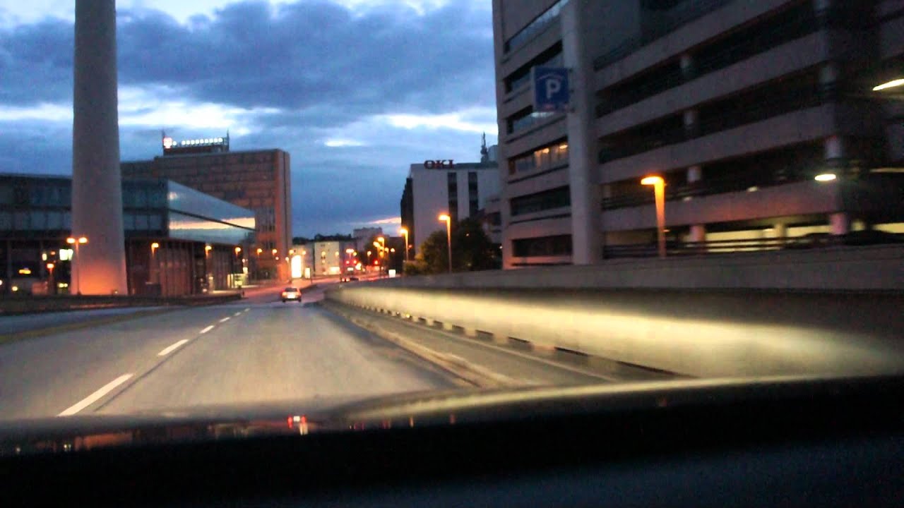 Hannover City night drive in an Audi A4 1.8 TFSI