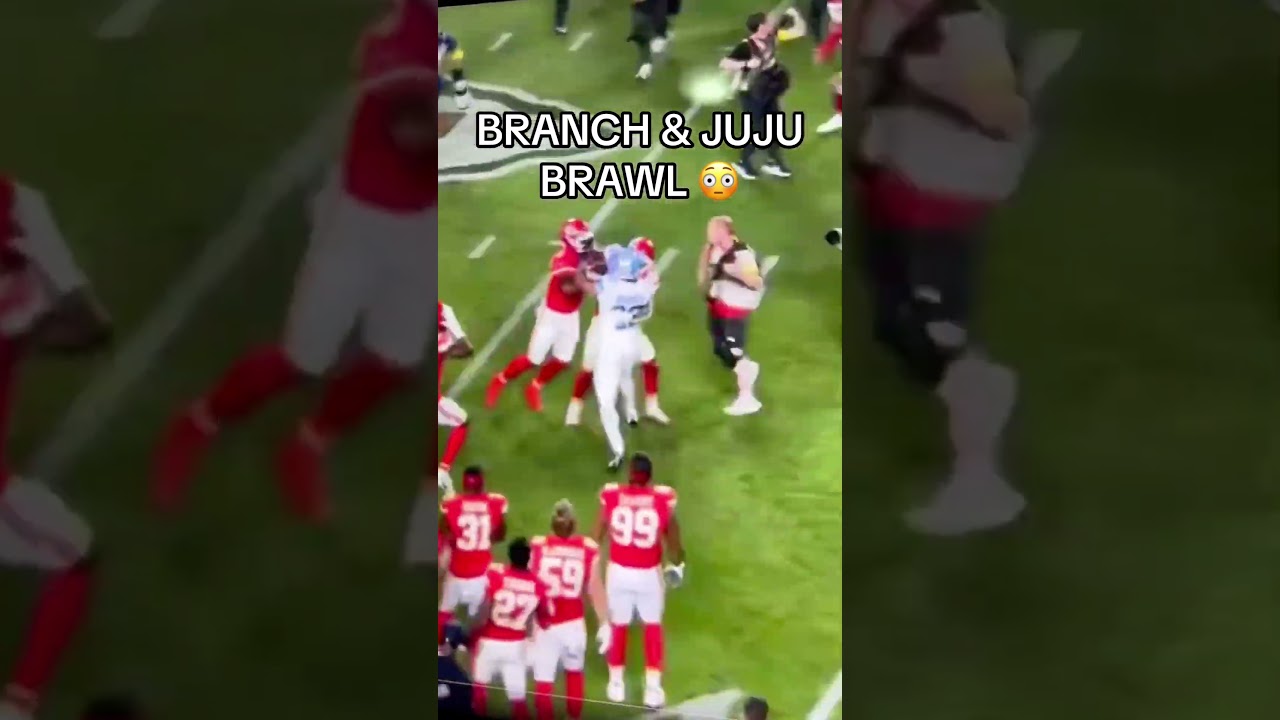 🚨 Brian Branch & JuJu Smith-Schuster Get Into a Brawl After Chiefs vs Lions Game 😳🔥