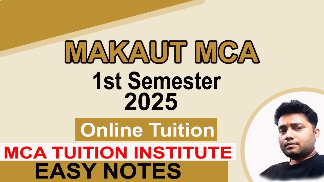 MAKAUT MCA 1st semester online tuition 2025 | Easy Notes | MCA tuition in west bengal