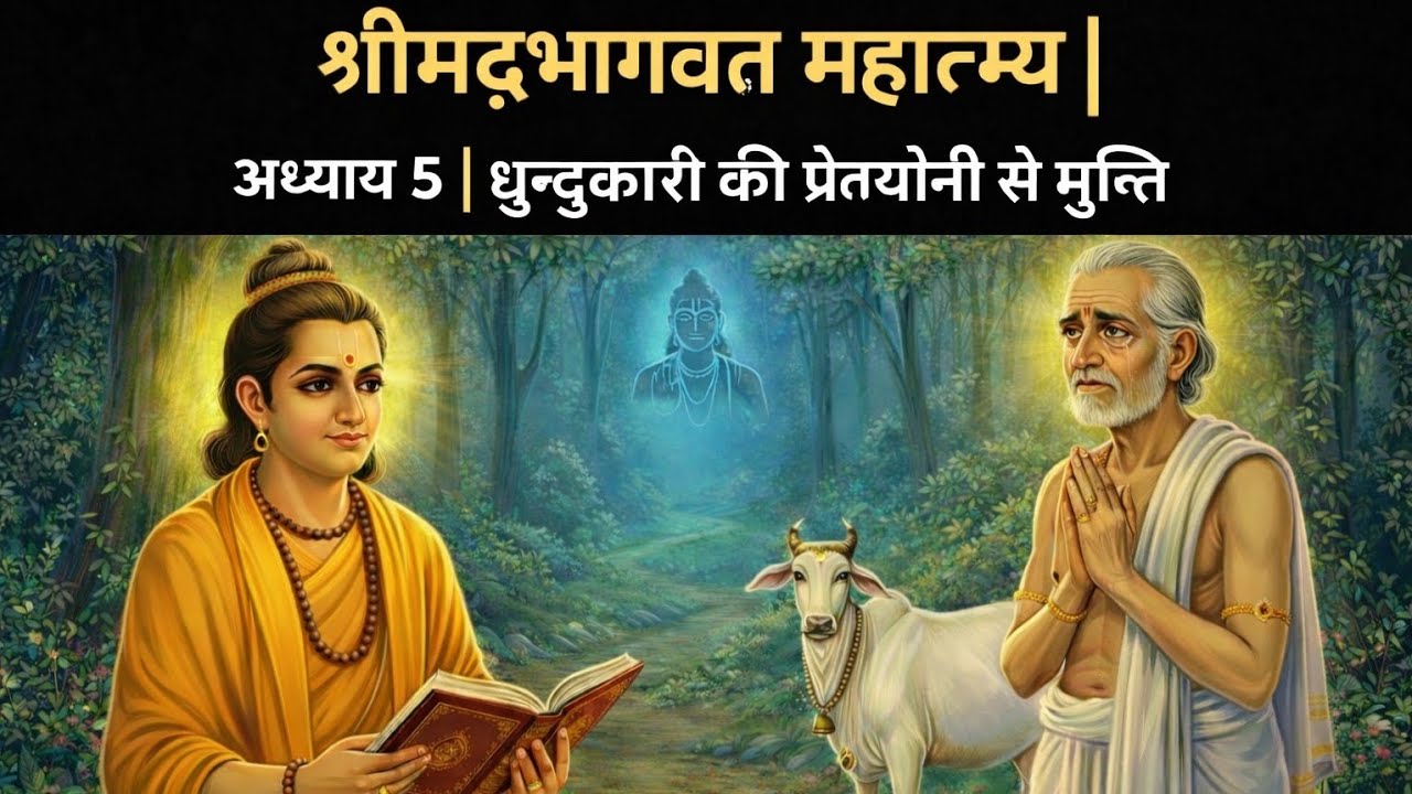 श्रीमद्भागवत महात्म्य | अध्याय-5 | धुन्धुकारी की प्रेतयोनि से मुक्ति। 