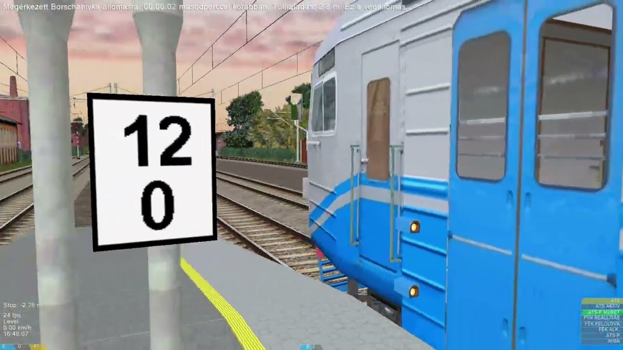 OpenBVE Kijevi városi vasút MSTS külső nézetes vonattal ER9M-509