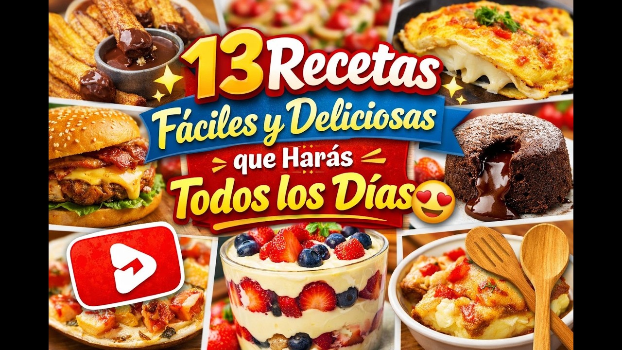 13 Recetas Fáciles y Deliciosas que Tienes que Probar 😍