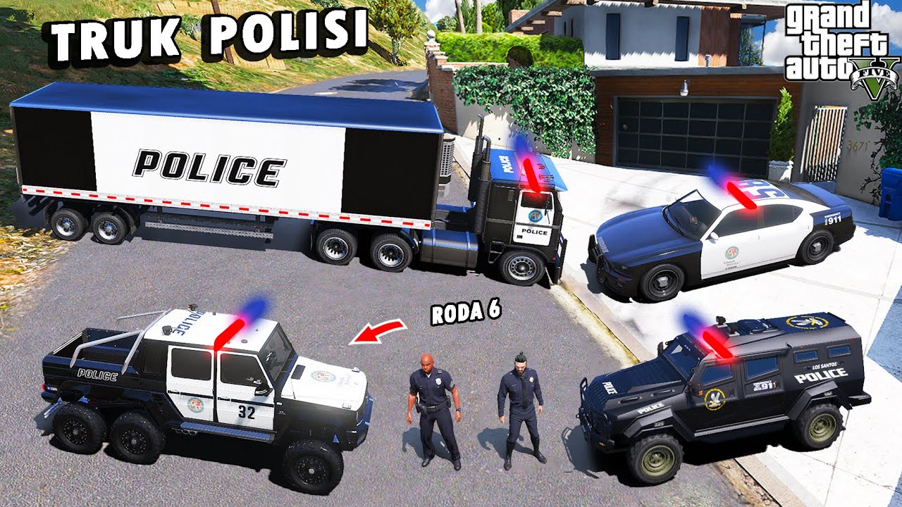 WOW !! Aku Berhasil Koleksi Kembali Semua TRUK POLISI Yang Dicuri di GTA 5 !!