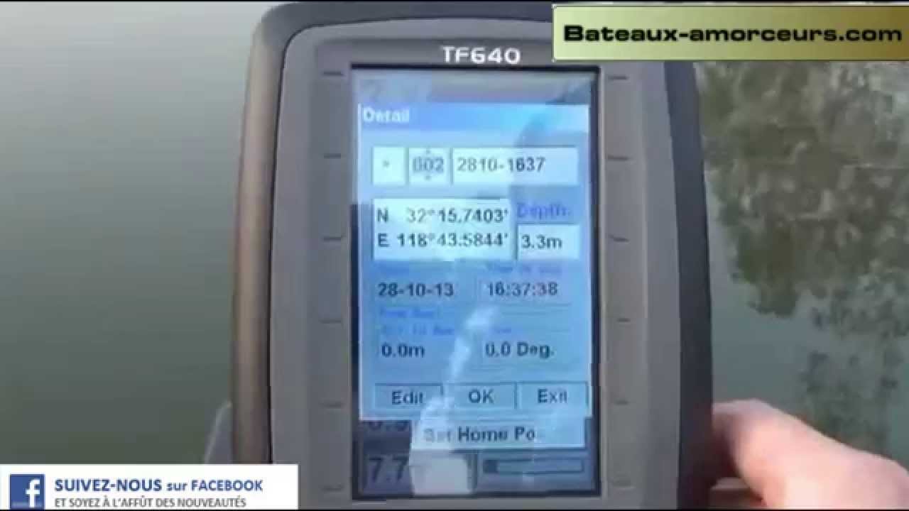 echosondeur couleur toslon 640 avec gps pour bateau amorceur