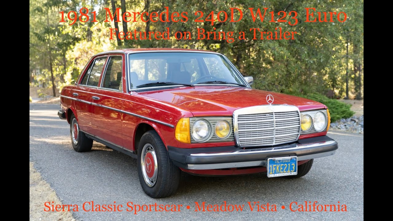 Mercedes W123 240D Euro Cold Start Sequence featured in Bring a Trailer by Sierra Classic Sportscar
