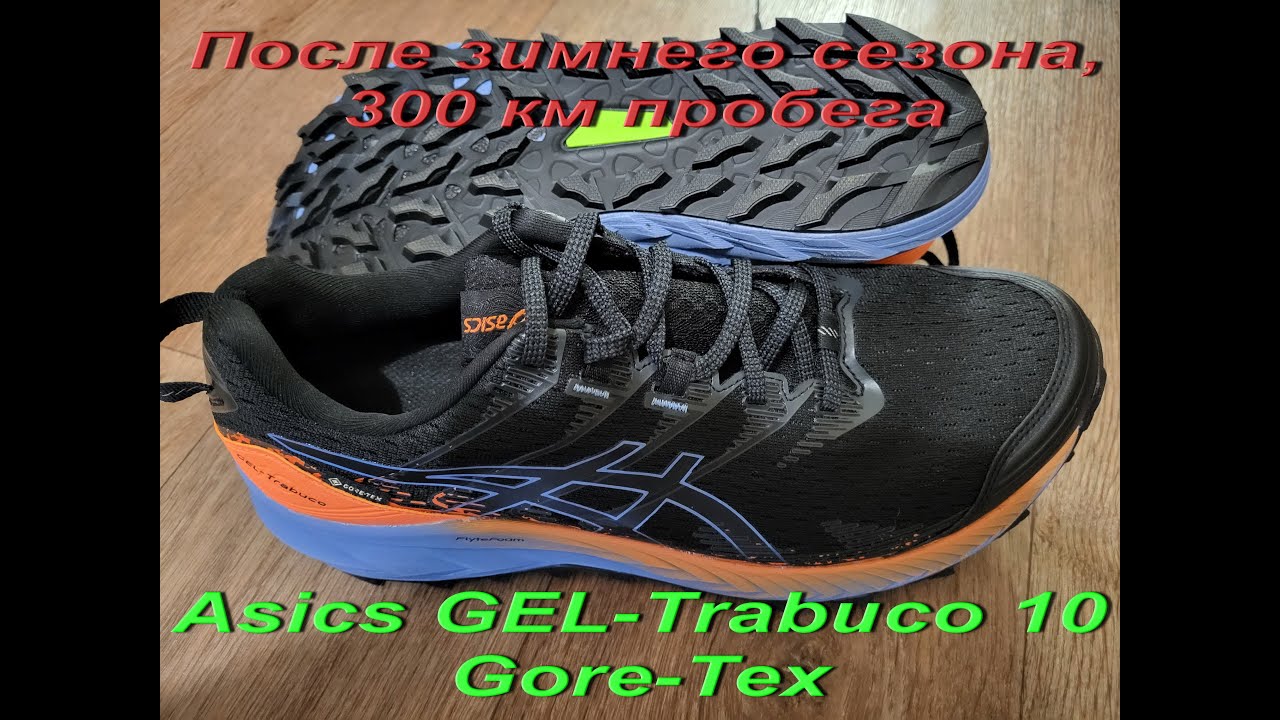 Кроссовки Asics GEL Trabuco 10 Gore Tex после первого зимнего сезона, 300 км пробега