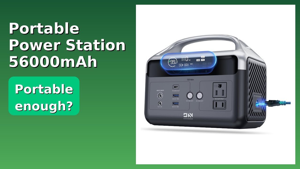 REVIEW (2026): Portable Power Station 56000mAh. Features.