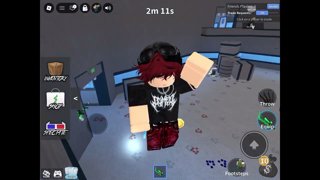 mm2 with my friend Olibob601 In school friend 