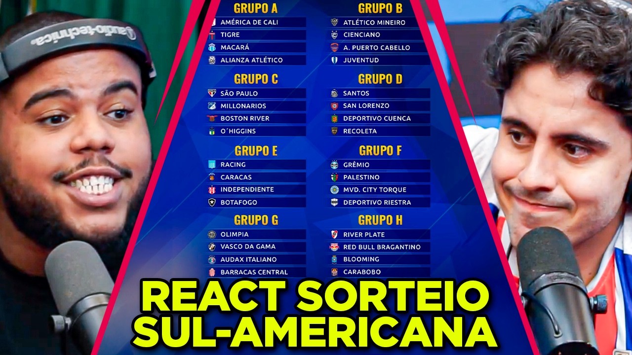 DEFINIDOS os grupos da SUPER SUL-AMERICANA