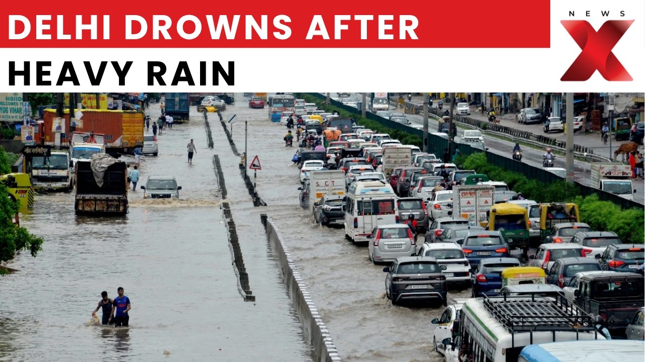 Delhi Rain: Monsoon Mayhem Triggers Massive Waterlogging, Traffic Chaos Across NCR