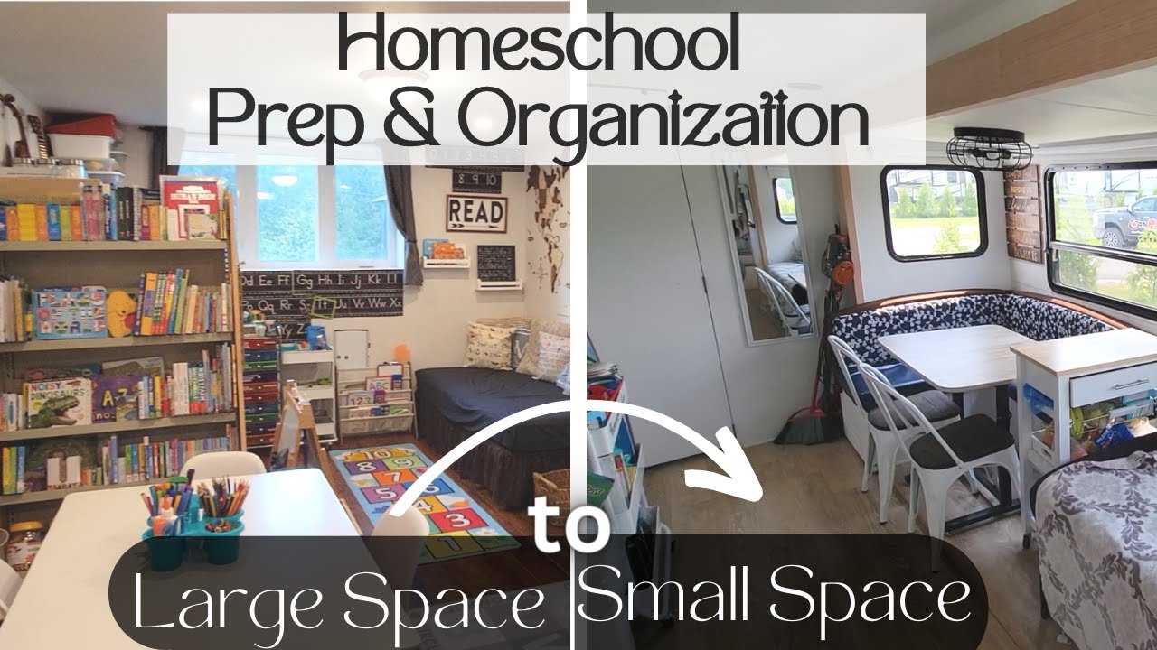 How I Organize My Homeschool Resources in a Tiny Home | No Homeschool Space Organization |