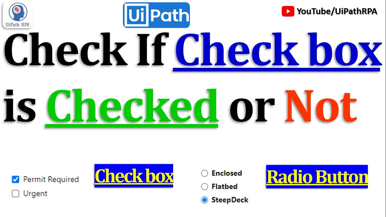 Check If Checkbox is Checked or Not UiPath | Get Attribute Activity | UiPath RPA