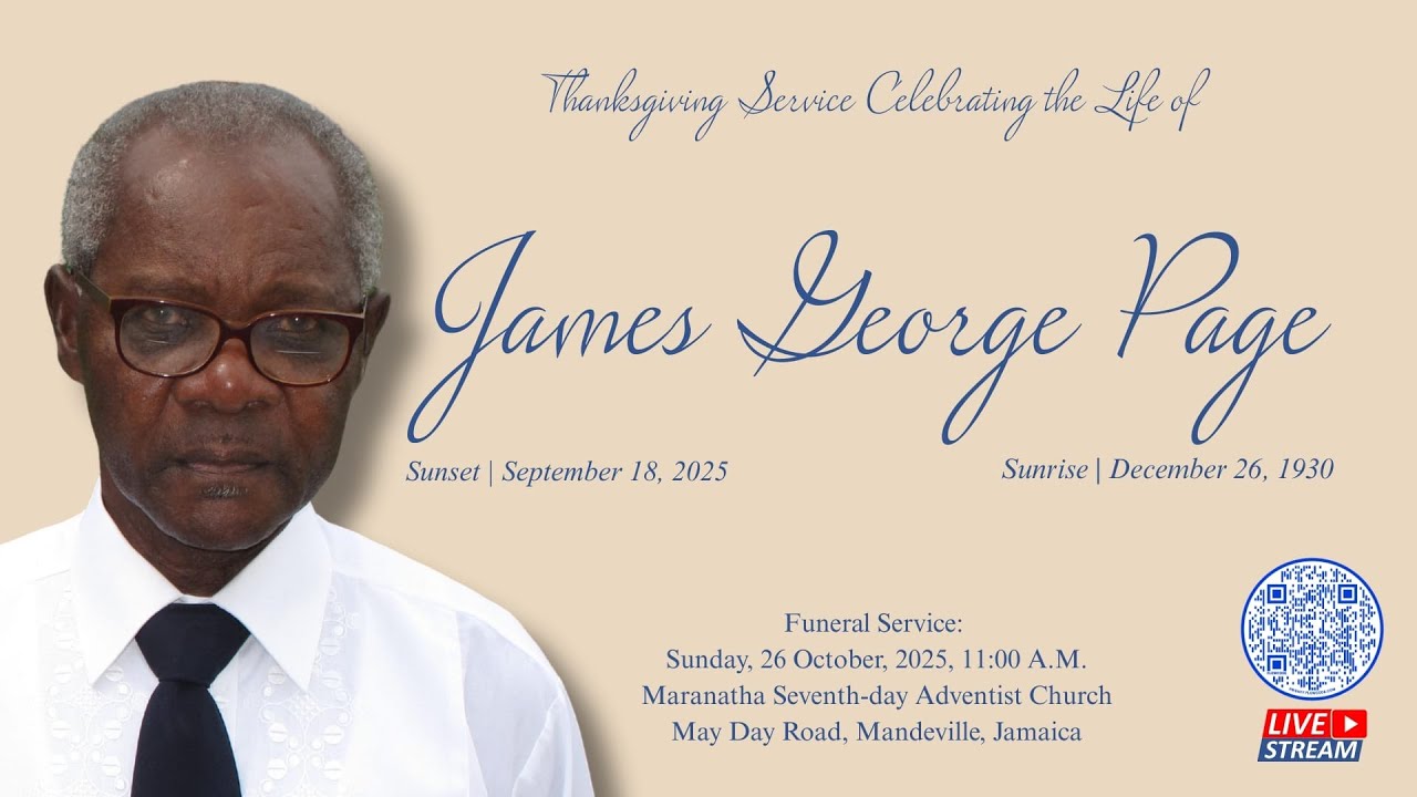 Maranatha SDA Church |Funeral Service | James George Page |October 26, 2025