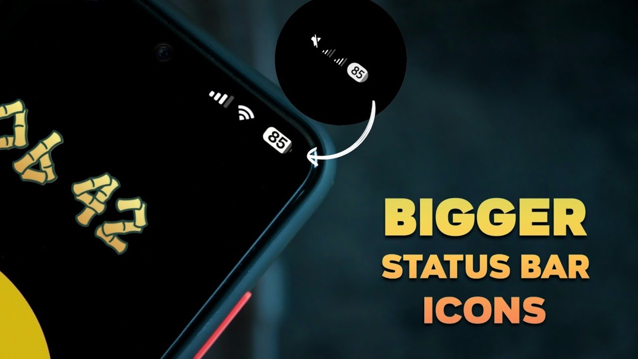 Увеличьте значки строки состояния на телефонах Android!