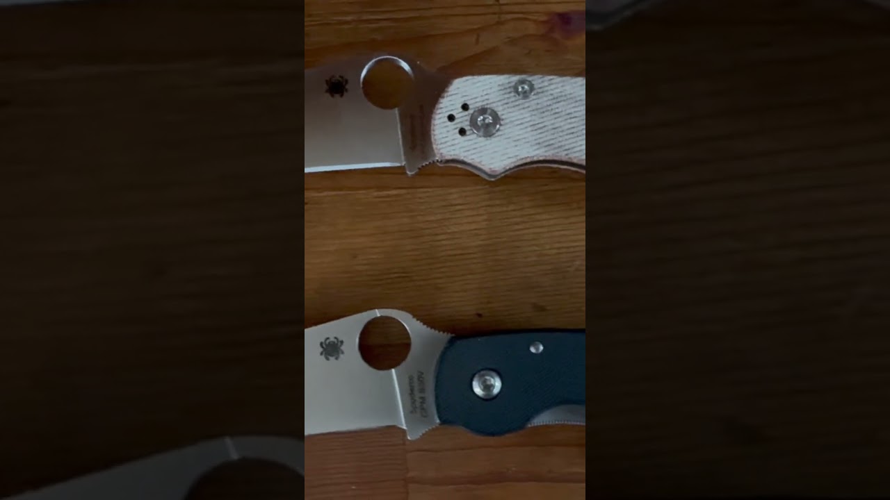 Spyderco Military S30V vs Spyderco Military 2 Crue Wear.