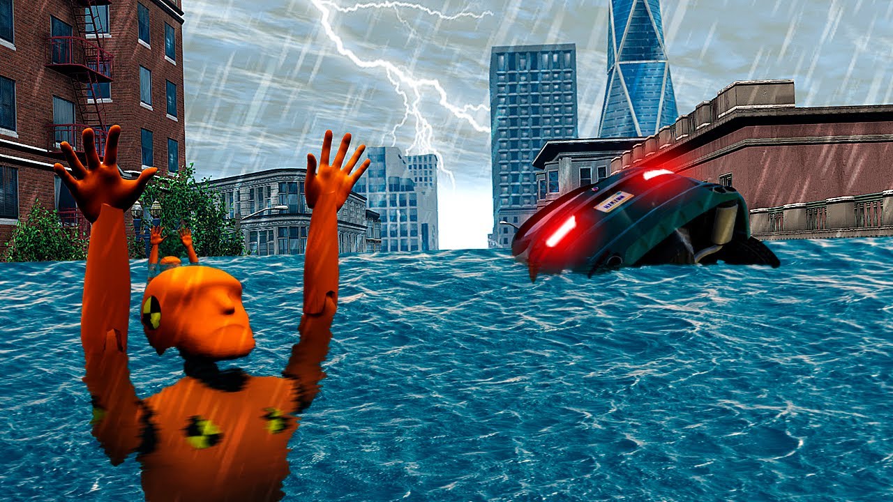 Mega Flood vs Cars | BeamNG.Drive