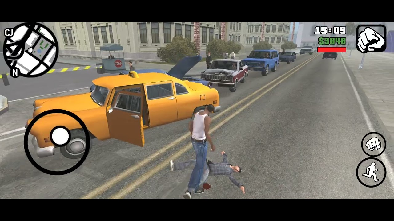 GTA San Andreas/police kee car lakar GANGSTAR kee sat fight Keya and last maa mara carakter mar gaya