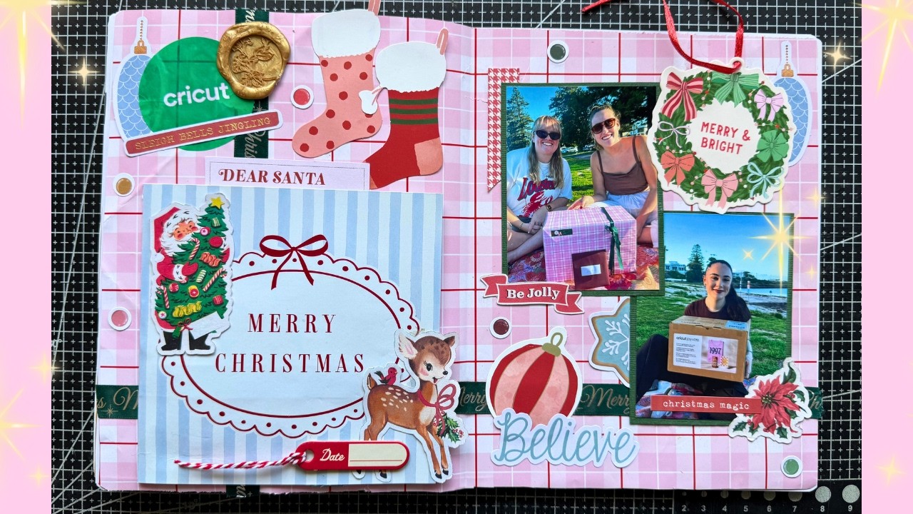 Друзья купили мне плоттер Cricut!!! 🎁😍 | Рождественский дневник в стиле скрапбукинга! 🎄✨
