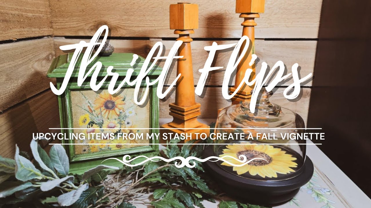 Fall Inspired Thrift Flips • Fall Vignette • Upcycled Decor • Fall Decor • Upcycling Salvaged Items