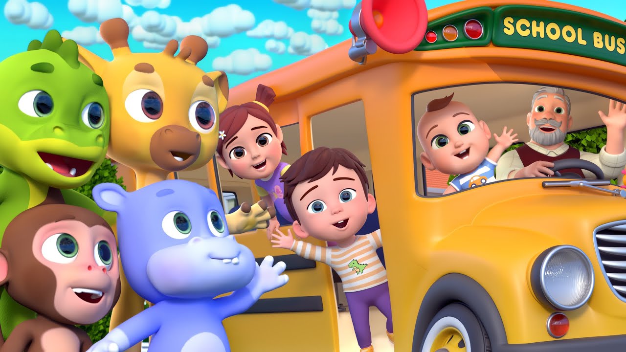 The Wheels on the Bus | Almama Nursery Rhymes & Kids Songs