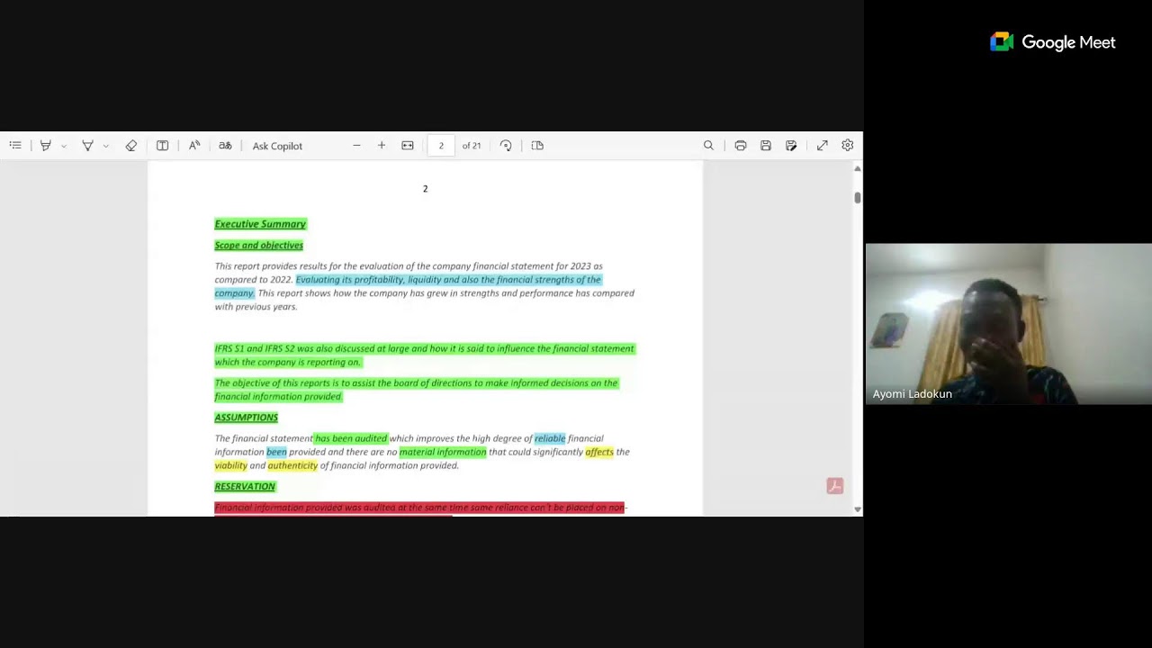 ICAN Case Study Report Review Session 1