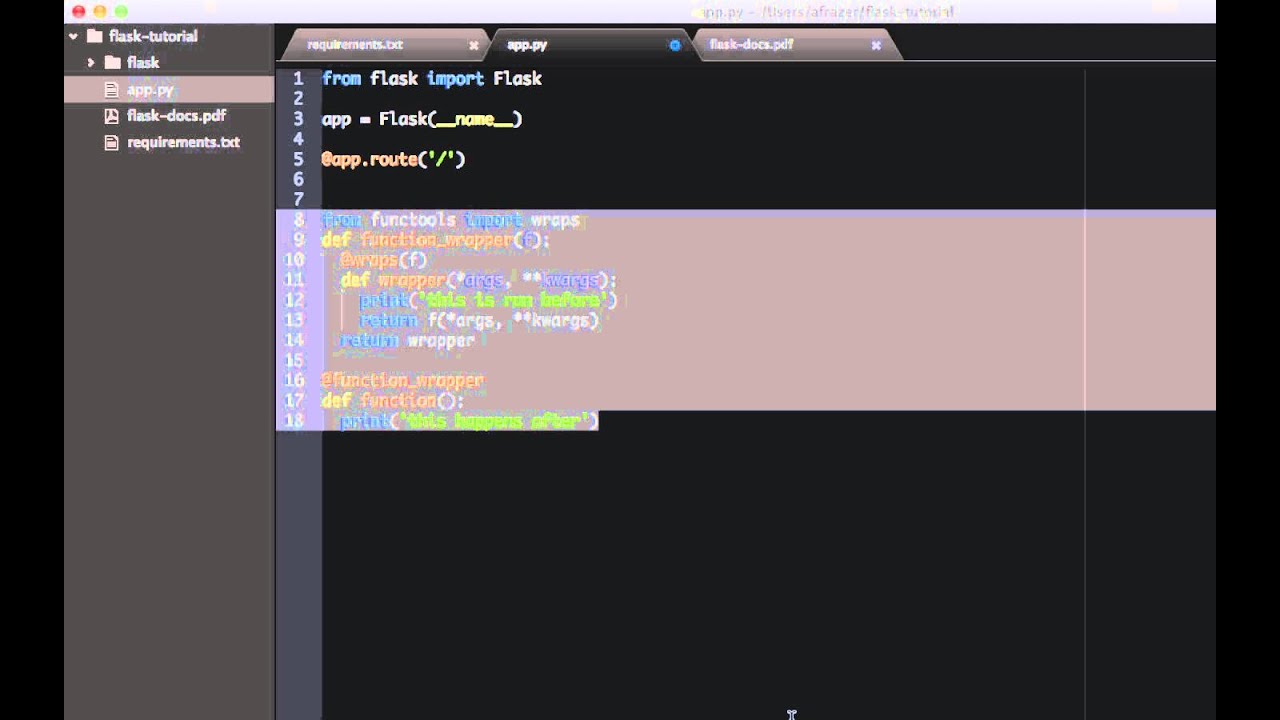 Flask Tutorial, part 1