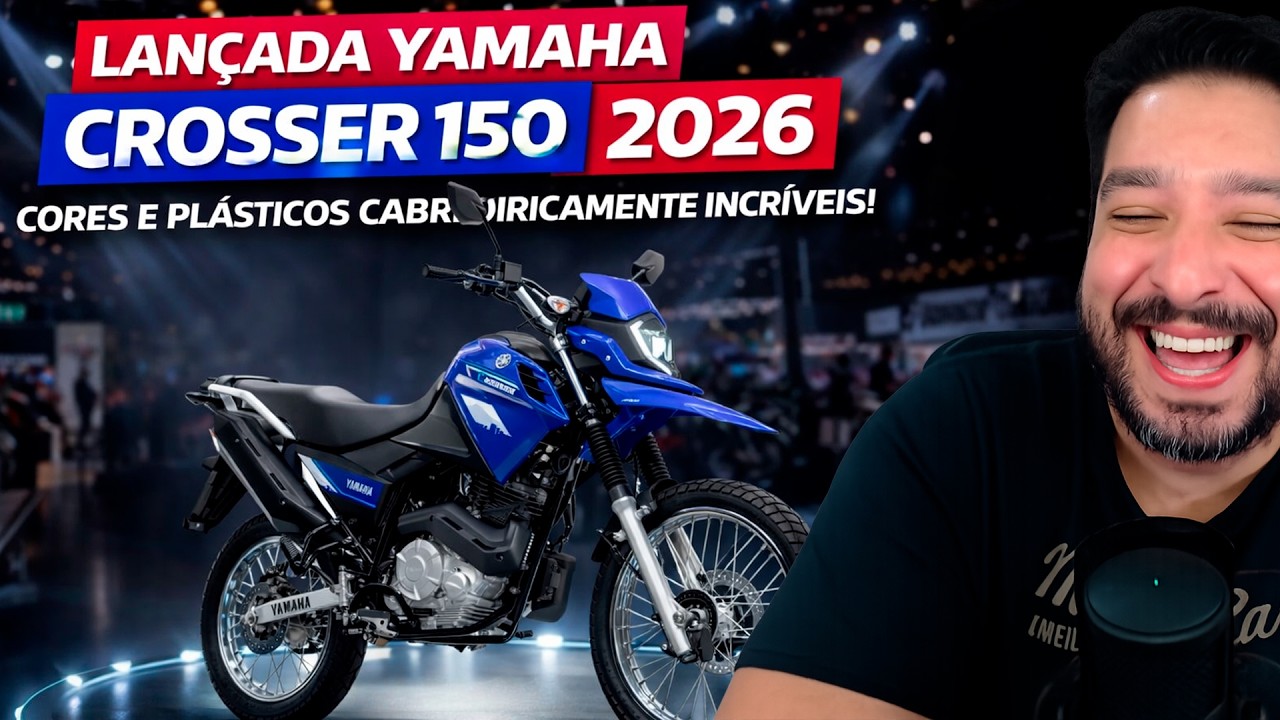 Lançada YAMAHA CROSSER 150 2026 [CORES E PLÁSTICOS CABRIOCRARICAMENTE INCRÍVEIS]