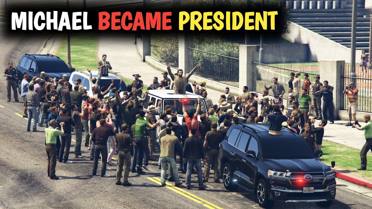 GTA 5 - Michael Became President of Los Santos | VIP Protocol | Game Loverz 