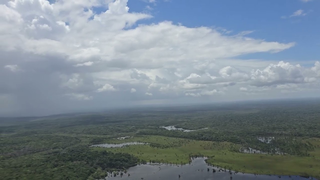 Landing at J A Pengel Airport Suriname Paramaribo KLM KL713