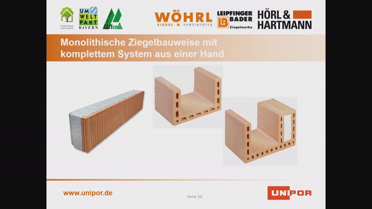 Die monolitische Ziegelwand – Wärme und Schallschutz - Claus Dillinger