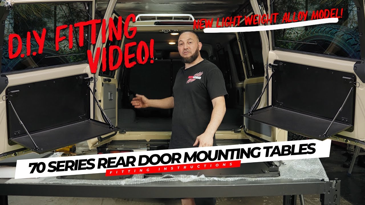 Rear door mounting Table | Drivers Side Door Fitting Instructions - 70 Series Landcruiser