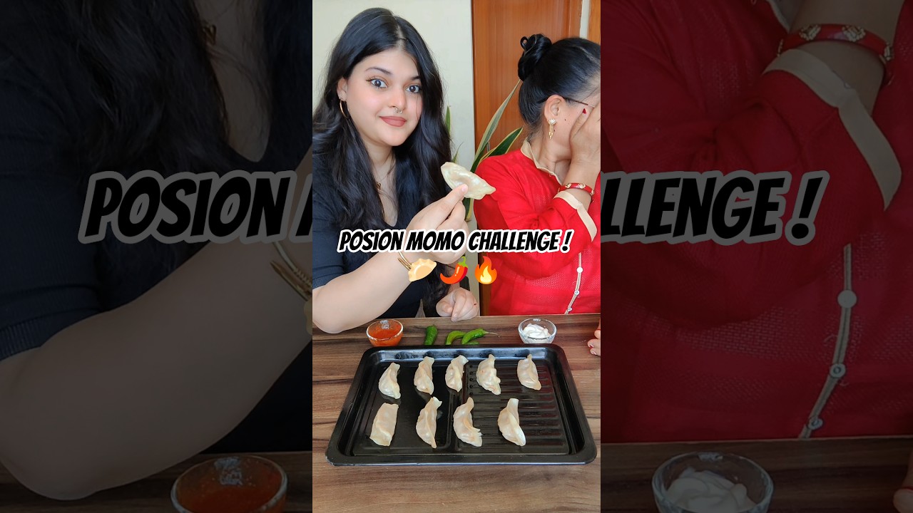 Челлендж &laquo;Ядовитые Момо&raquo;! #ytshorts #foodchallenge #momos #shorts #momdaughter